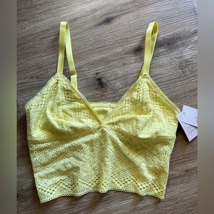 NWOT Auden Yellow Bralette size Medium